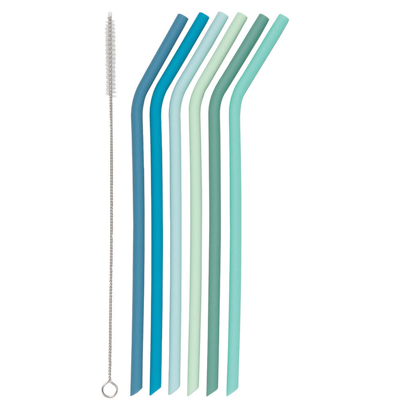 Set of 6 Silicone Straws Marina
