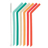 Set of 6 Silicone Smoothie Straws Cheer