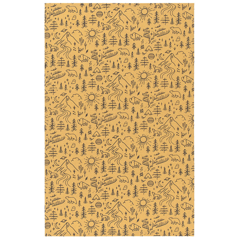 Tea Towel Set/2 Stay Wild yellow
