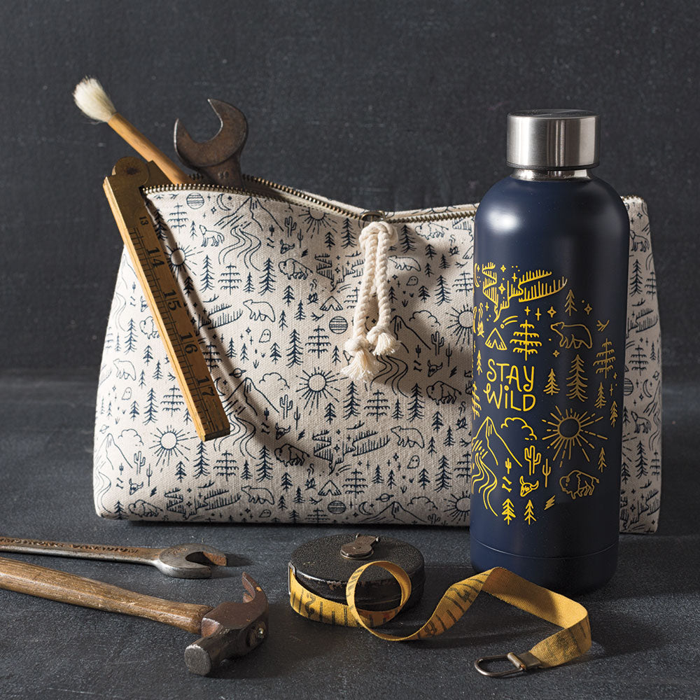 Water Bottle Stay Wild with bag