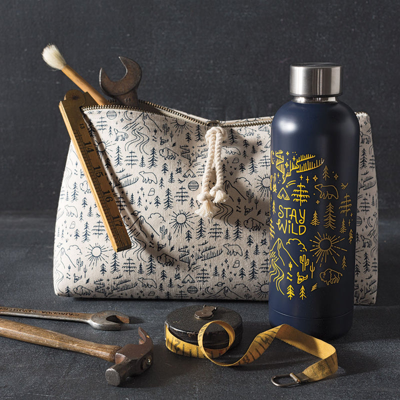 Water Bottle Stay Wild with bag