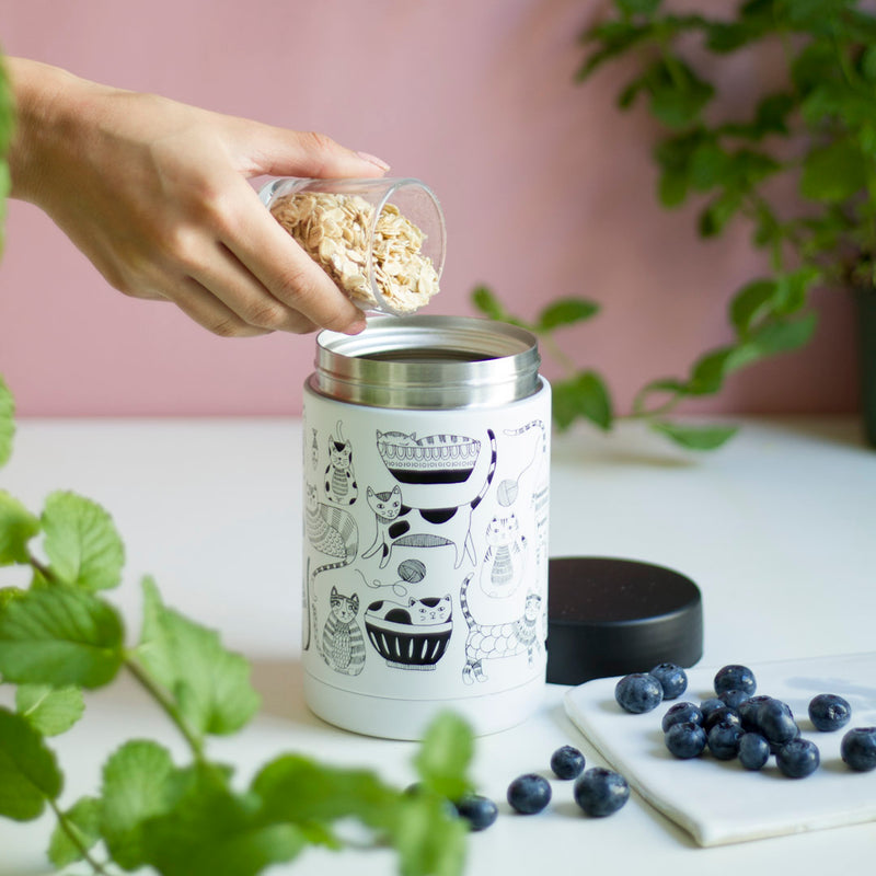 Danica Food Thermos Stainless Steel Large Purr Party Cats