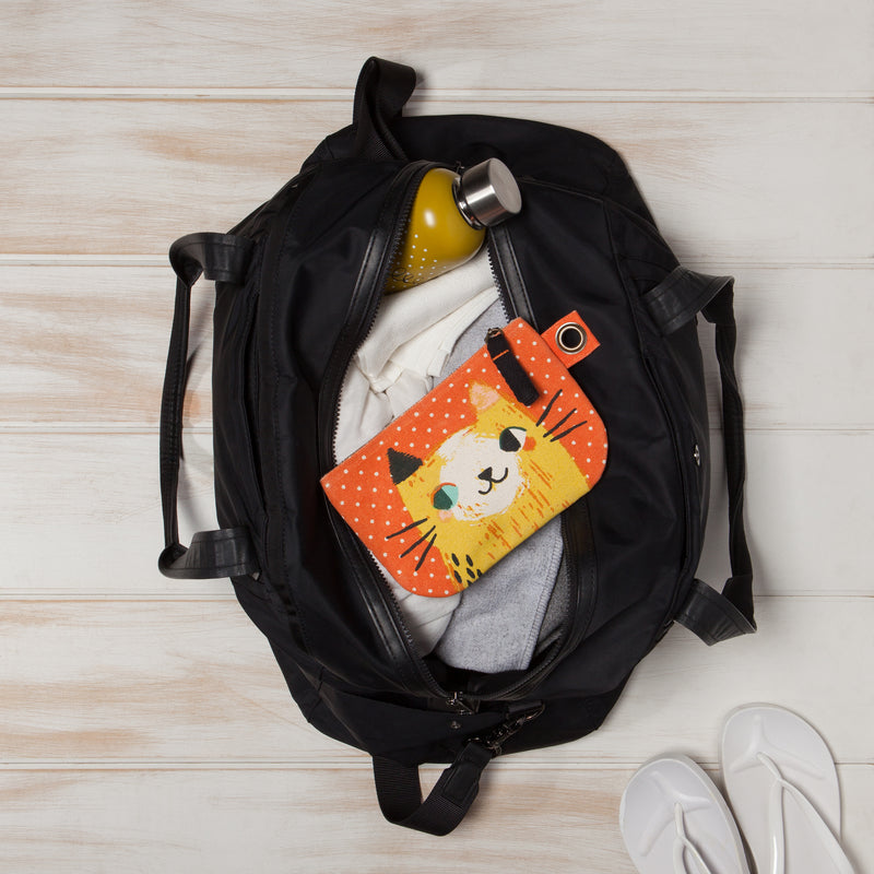 Danica Pouch with Zipper Small Meow Meow