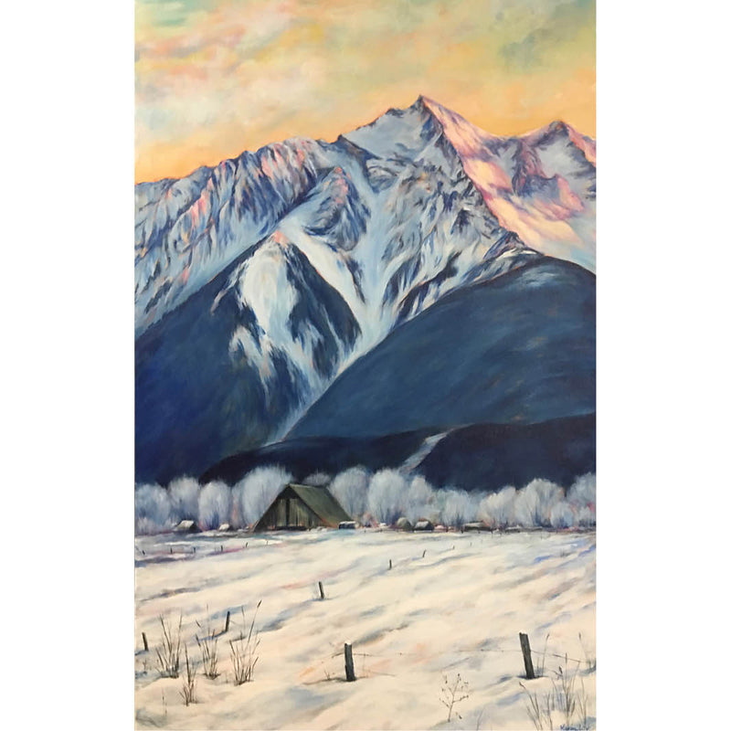 Mt. Currie Morning - Karen Love Art Greeting Card