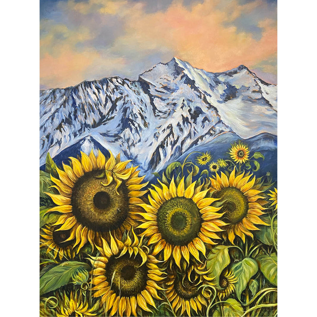 Mt. Currie Sunshine - Karen Love Art Greeting Card