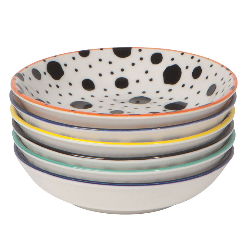 Pinch Bowl Set/6 Bits Dots Multi