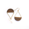 Mana Jewelry Walnut & Gold Earrings