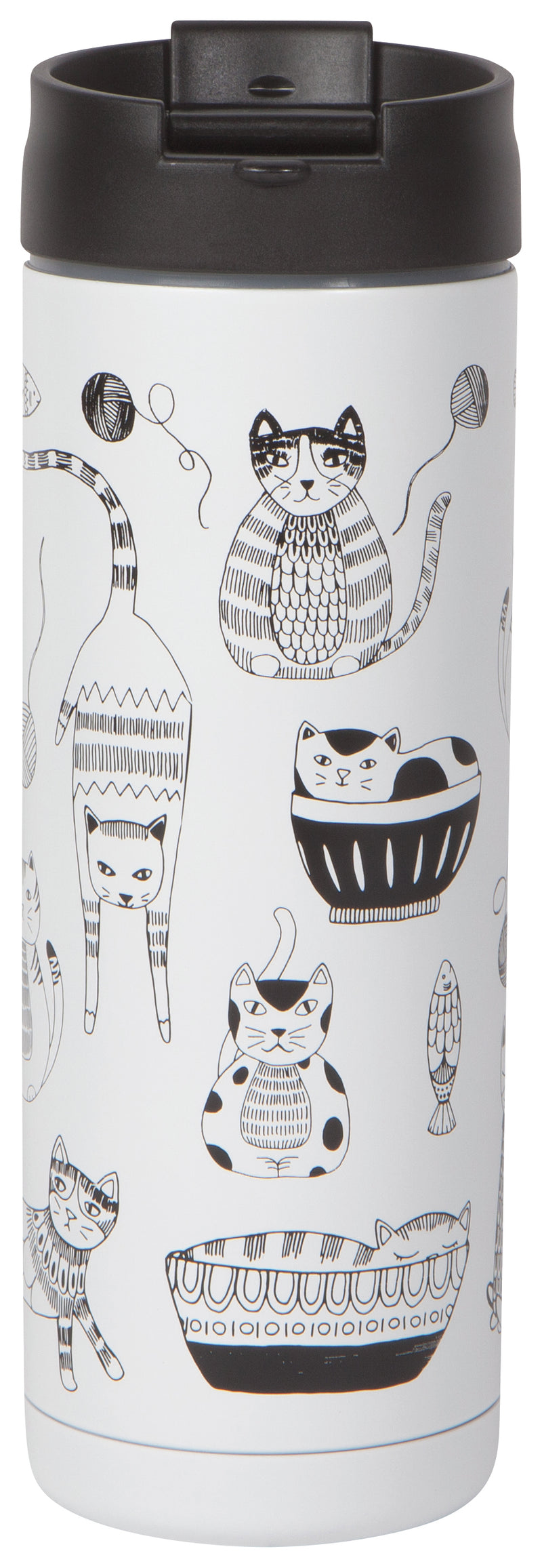 Danica Travel Mug Stainless Steel Cat Purr Party