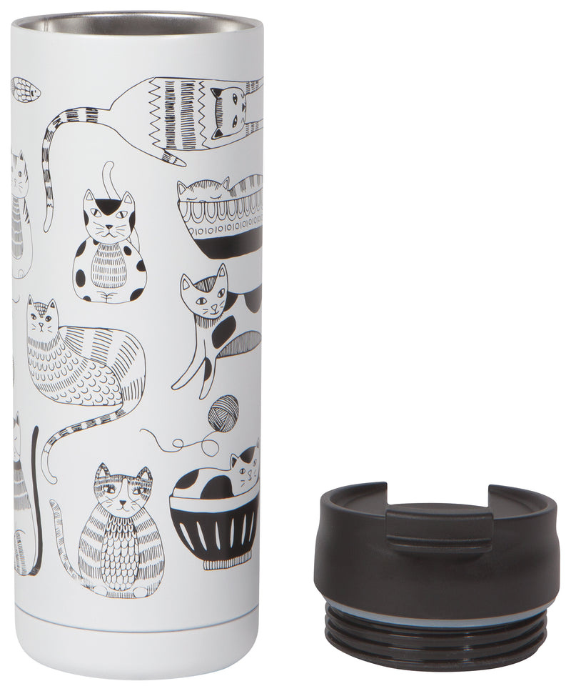 Danica Travel Mug Stainless Steel Cat Purr Party